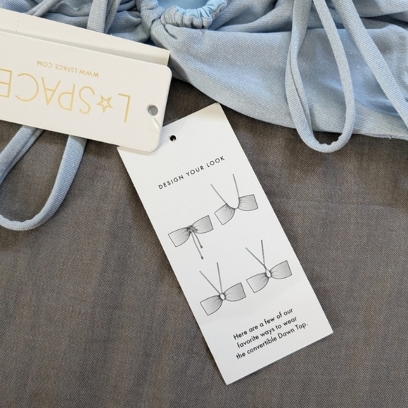 L*Space Shimmer Dawn Cabana Bikini Set Sky Blue - Picture 7 of 12